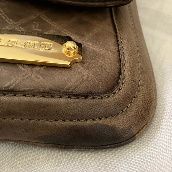 LAMB Signature Foldover Carlisle Clutch Grey Gwen Stefani - Picture 8 of 8